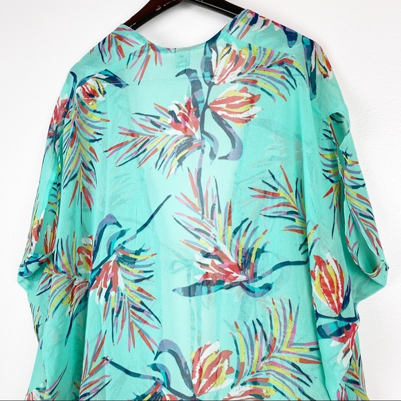 Echo Paradise Palms Tropical Tassel Swimsuit Cover-Up NWT - Picture 7 of 8